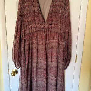 Beautiful Boho Silk Chiffon Dress